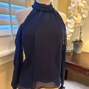 Likely Navy Blouse Sz M